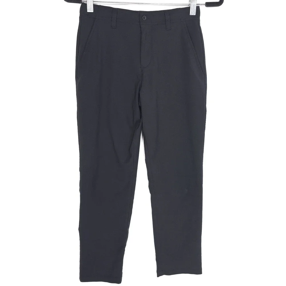 Under Armour Boys Black Pants YM‎ Youth Medium Athletic Golf Matchplay 1361772